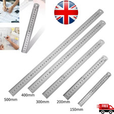 Stainless Steel Ruler 15-50cm Precision Measuring Tool UK