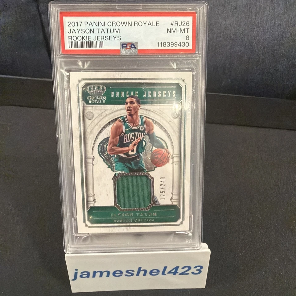 2017-18 Panini Crown Royale - Rookie Jerseys Jayson Tatum #RJ-26 /249 (MEM, RC) - Image 2 of 4