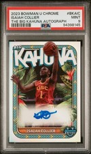 2023 BOWMAN UNIVERSITY CHROME THE BIG KAHUNA AUTOS ISAIAH COLLIER 97/150 PSA 9