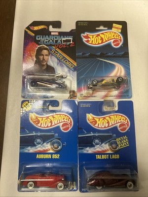 Hot Wheels Lot Of 4 Cars Talbot Lago, Auburn 852, Kraco Indy, Marvel Star-Lord
