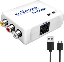 S Video to HDMI Converter Av/Composite to HDMI Adapter CVBS Video...