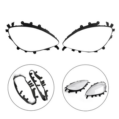2PCS Headlight Lens Replacement Black Trim Gaskets  For 2005-2013 C6 Corvette