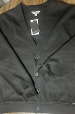 Autograph Heavy Cotton Cardigan Style Button Top Black BNWT Mens Large