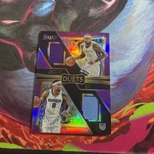 First On Print Demarcus Cousin Rudy Gay Dual Patch Game Worn /99