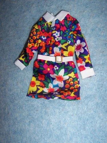 New Listing1973 Barbie Best Buy fashion Marcia Brady #3347- Mod-style Satin Floral dress