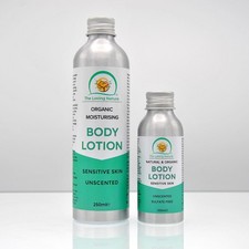 Natural Organic Body Lotion. Fragrance Free Moisturiser for Sensitive Skin