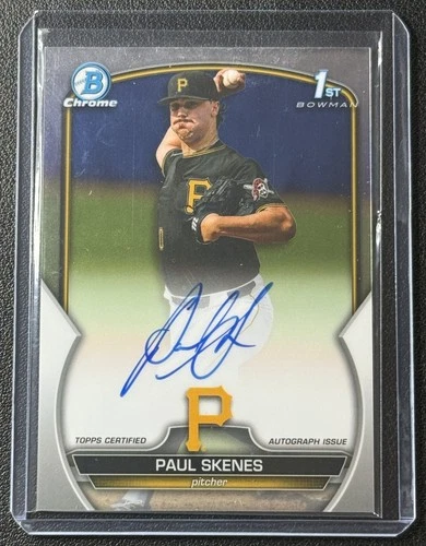 PAUL SKENES 2023 BOWMAN DRAFT #CDA-PS CHROME AUTO 1ST PROSPECT AUTOGRAPH RC