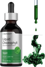 Horb ach Liquid Chlorophyll   2 oz Drops Vegan, Non-GMO, and Gluten Free Formu