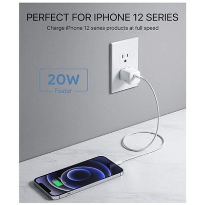 US PD 20W USB-C Fast Charger Home Adapter for iPhone 13 14 15 16 17 Pro Max New