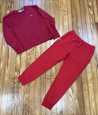 Men  s Lacoste Sport Sweatsuit Red Size Large / XL
