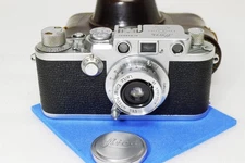 Leica IIIF Rangefinder Camera Set w/Leica 3.5cm f3.5 Elmar W/A SM Lens w/Case M-