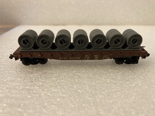 Cama plana Lima escala N ATSF con carga de carrete industrial 13531-MM4273-126 | Zustand: Used