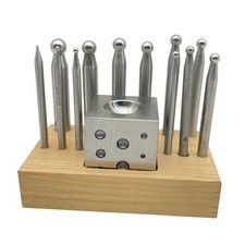13 Pieces Dapping Doming Punch Block Set Professional Metal Forming Tool Kit