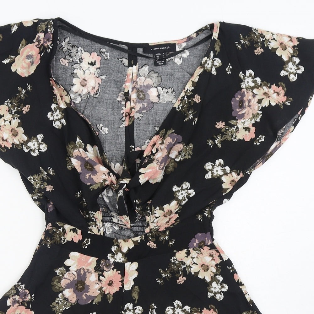 Womens UK Size 4 Primark One-Piece Black Playsuit image 3