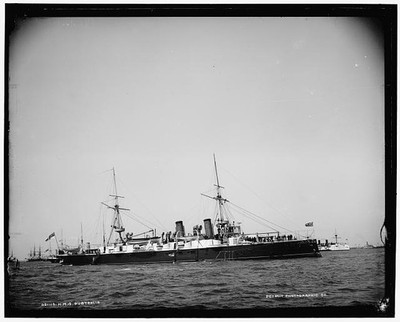 Photo:H.M.S. Australia Battleship at Sea 1893