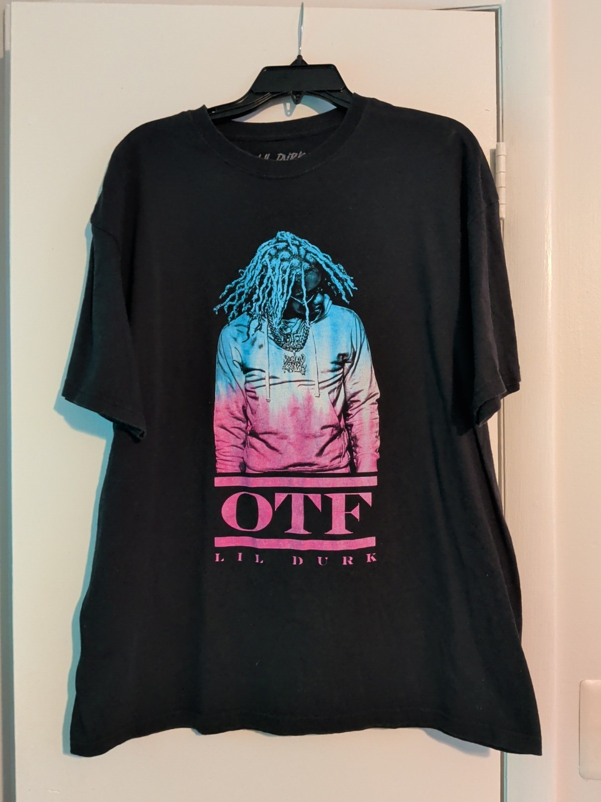 Lil Durk OTF Graphic T-shirt Men XL Black Short Sleeve Rap Music Merch