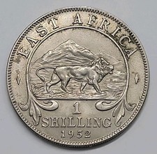 1952 East Africa King George VI One 1 Shilling 1/- coin