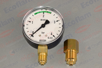 Elco Manometer 0-4Bar 1/4Z Muffe 3/8Z GrüN