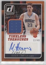 2015-16 Panini Donruss Timeless Treasures Materials 12/49 Mario Hezonja Auto 4l6