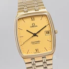 Vintage 1984 **NEAR MINT** OMEGA Seamaster Cal.1430 Quartz Gold Roman 29mm Men's