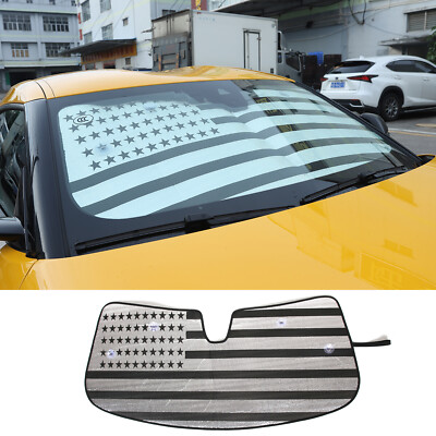 Windshield Window Sunshade Sun Visor UV Block For Toyota Supra 2019-2022US Flag