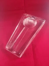 MCM Comoy's Clear Heavy Crystal/Glass Cigar/Pipe Rest Ashtray Italy With Sticker