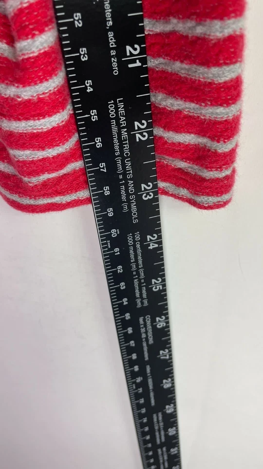 Sudadera Lands End para mujer cuello redondo manga larga rayas rojo gris talla XL 18. Foto 4 de 4