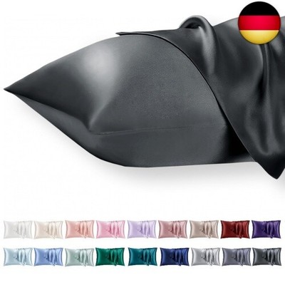 Vielit 2er Set Satin Kissnbezug 40 x 80 mit Zip,Weich wie EIN Silk