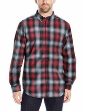 Columbia Men's Rapid Rivers II LS Shirt Red Gray Plaid S Small AM7968 - 613 NWT