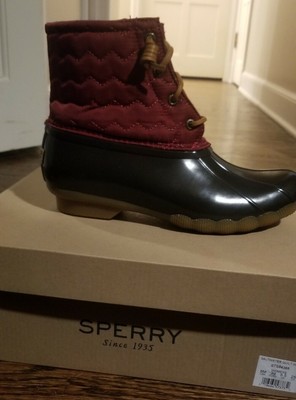 sperry chevron quilted duck boots
