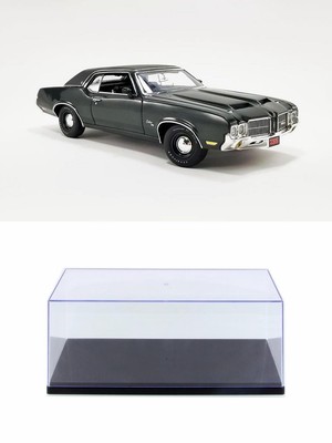 DIECAST CAR W/DISPLAY CASE 1971 OLDSMOBILE CUTLASS SX ROCKET 455   A1805619 1/18