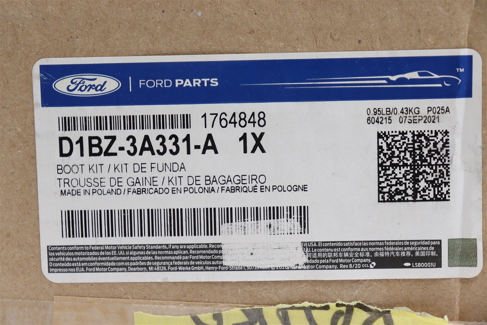 NEW OEM Ford Front Inner CV Joint Boot Kit D1BZ3A331A Ford Fiesta
