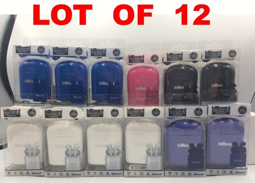 Billboard Bluetooth True Wireless Earbuds with Charging Case, Assorted Colors - 第 1/6 張圖片