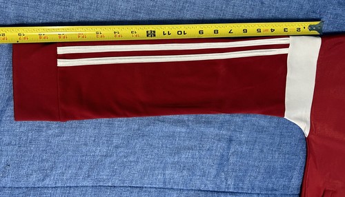 Adidas Track Jacket 10-12 Youth Medium Full Zip Red Classic Originals Trefoil - Picture 3 of 7