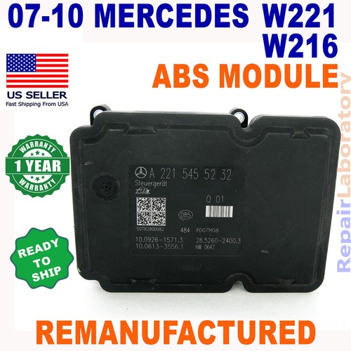 ReBuilt A2215455232 2007-2010 Mercedes W221 W216 ABS ESP Control Module ...