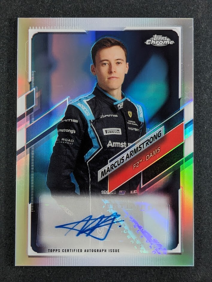 2021 Topps Chrome Formula 1 MARCUS ARMSTRONG 209/236 Auto Signatures Refractor