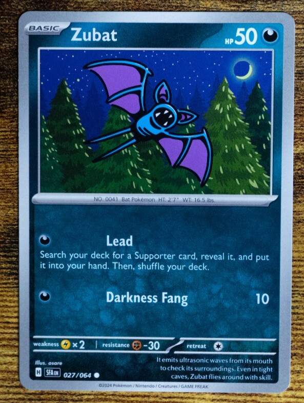 ZUBAT #027/064 SHROUDED FABLE POKEMON ENGLISH COMMON NM