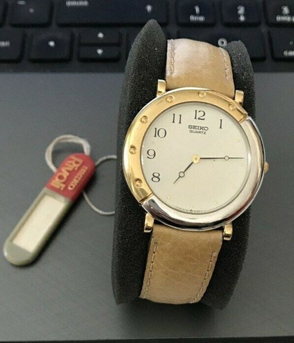 Vintage Seiko Unisex Rivoli 5y30-6020 Golden NEW Fund Stock No Box | eBay