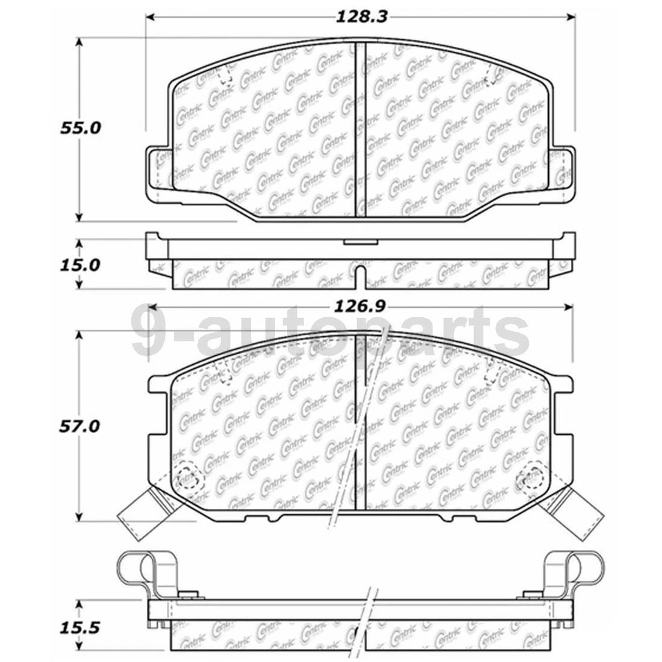 Rotores de freno de disco delanteros + pastillas de freno de cerámica para Toyota Previa 1991-1997 Foto 3 de 4