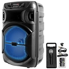 Technical Pro Rechargeable 8" LED Karaoke Machine System w/Bluetooth Microphone
