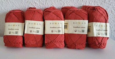 Rowan Handknit Cotton 500g 100% Baumwolle Wolle zum Stricken Fb Ziegel Paket 2