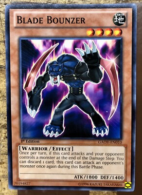 Yugioh Blade Bounzer - Common - 1st Edition - GAOV-EN010 - Near Mint