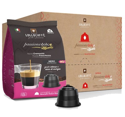 Lollo Kaffeekapseln Schwarze Mischung Kompatibel mit Nescafé Dolce Gusto  System
