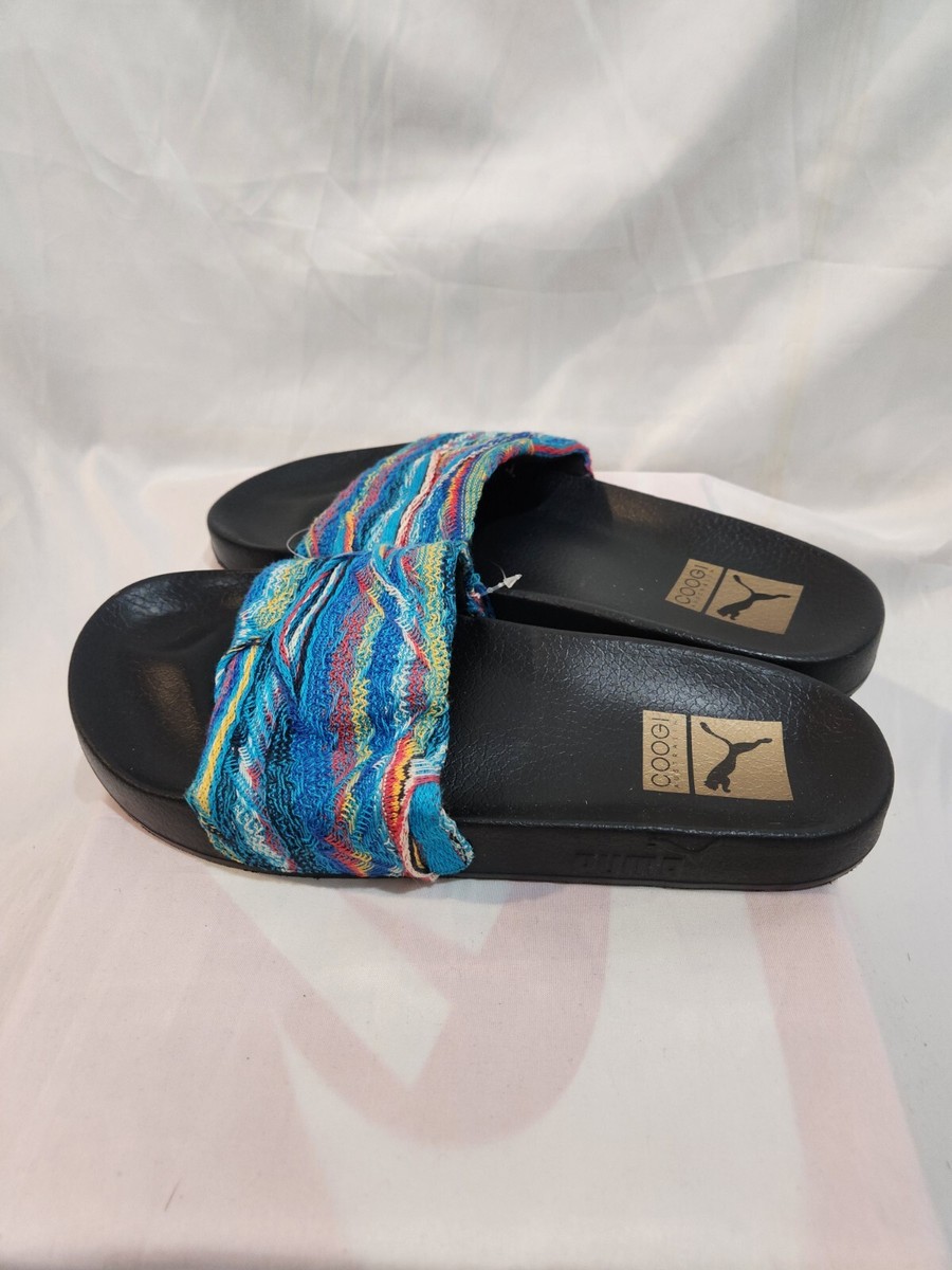 COOGI X PUMA Sandals Men 11 Slides Blue Waves Puma X Coogi Leadcat Island Paradise & Puma Black Multi  main image 4