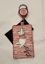 Disney Winnie the Pooh Piglet Red Balloon Retractable Lanyard ID Holder NEW