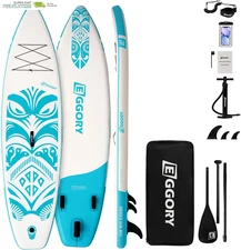 Extra Wide SUP Board with Removable Fin, Floating Paddle, Hand Pump, Waterproof