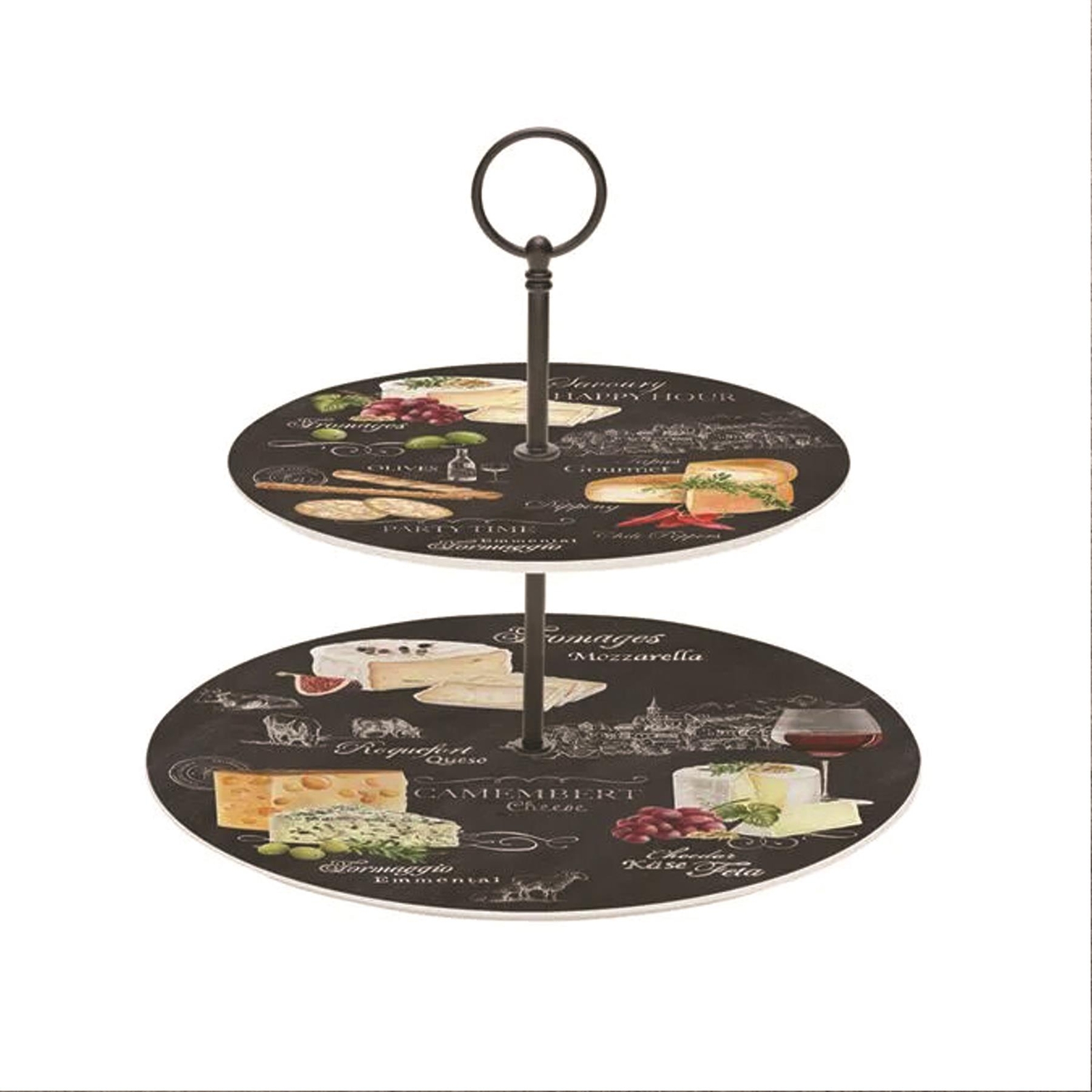 Eddingtons - Ardesia - World of Cheese 2 Tier Porcelain Stand