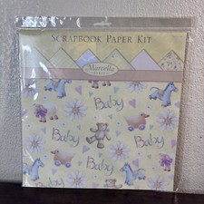 Marcella By Kay 12x12 Scrapbook Paper Kit - Baby Themed 12 Pieces Made In USA