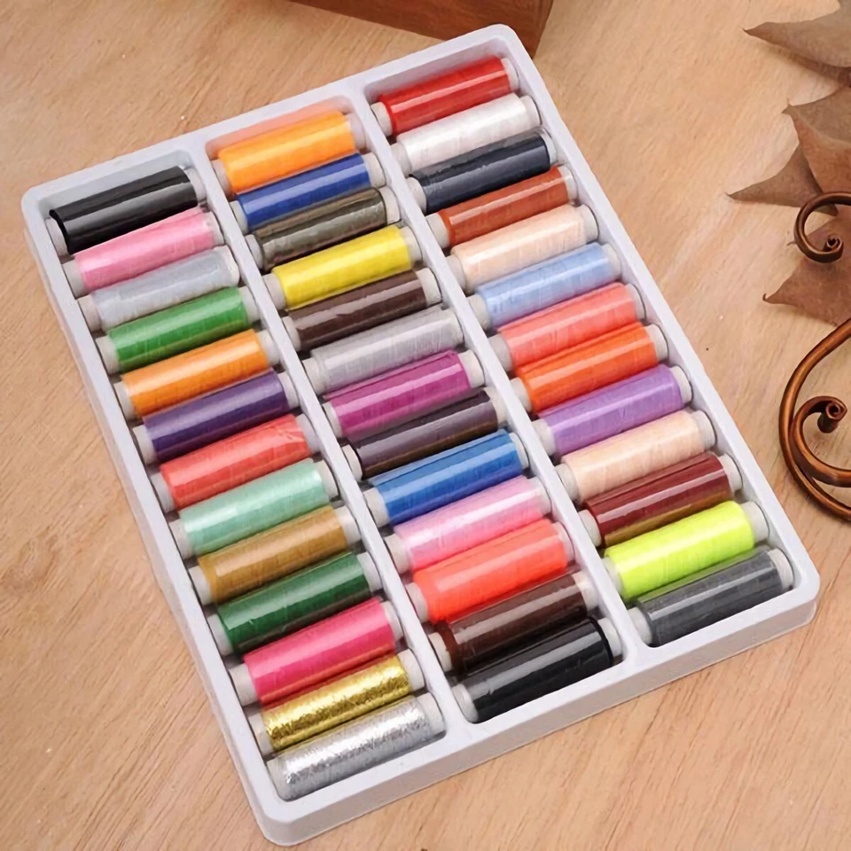 39PCS/Set Assorted Colorful Polyester Sewing Thread Spools - Image 2 of 4