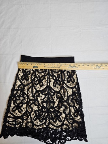 Black Lace & Silk Lining Mini Skirt By 3.1 Philip Lim Women's Sz 2 Cocktail Boho - Picture 7 of 12